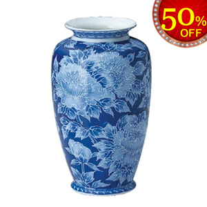 陶器 夏目花瓶（ロウケツボタン）の商品写真