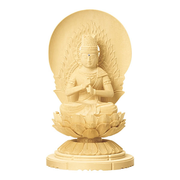 仏像・大日如来 - 台座が低めで小型仏壇に合う仏像｜ひだまり仏壇