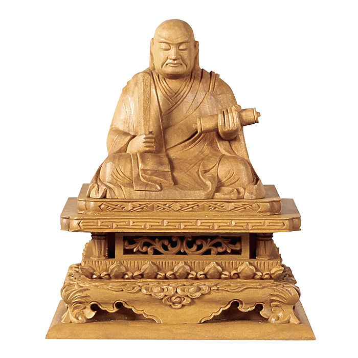 高級木材の白檀で造られた日蓮上人の仏像｜ひだまり仏壇