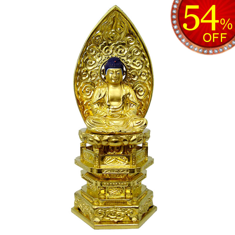仏像・座釈迦（純金中七 肌粉）の商品写真